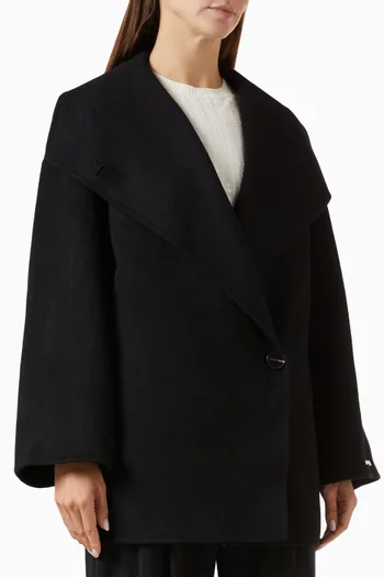 Double-faced Pea Coat in Wool-blend