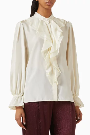 Ruffle Shirt in Silk