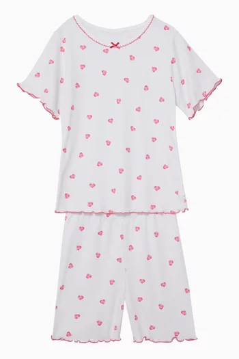 Frill Pyjama Set in Bamboo-blend