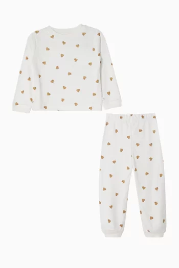Heart-print Pyjama Set