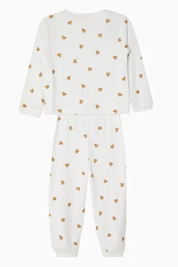 Heart-print Pyjama Set