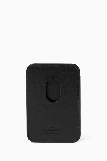 Card Magnetic Holder in Saffiano Leather