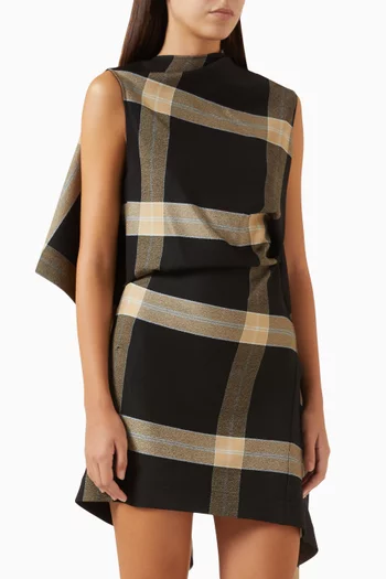 Check-pattern Mini Dress