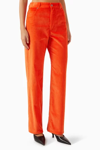 Straight-leg Pants in Corduroy