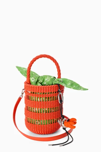 Woven Bucket Bag in Nappa Leather