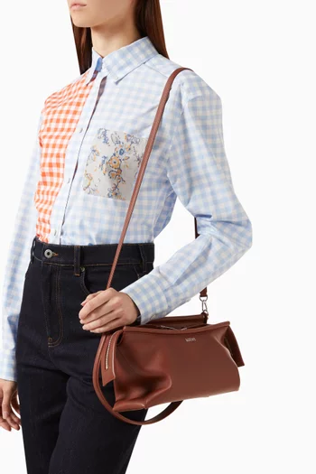 Small Whisker Shoulder Bag in Smooth Leather