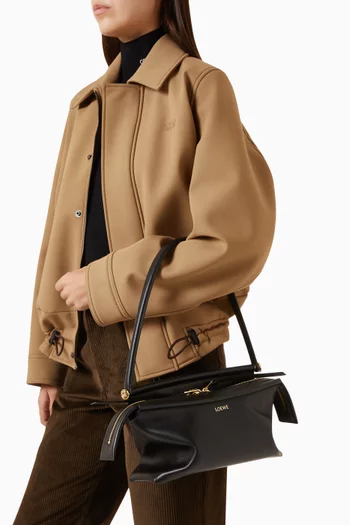 Small Whisker Shoulder Bag in Smooth Leather