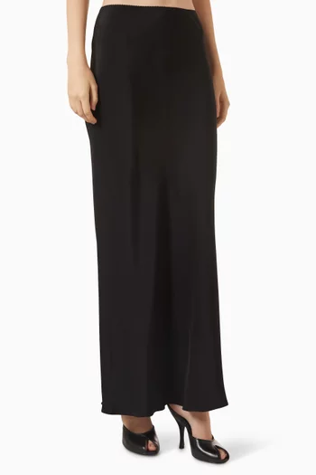 Grace C Scallop-trim Skirt in Silk