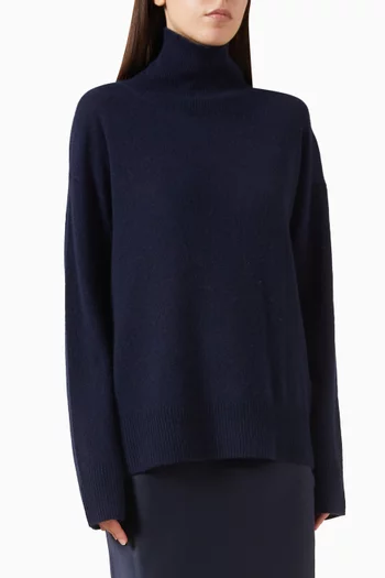 Filomena Slouchy Turtleneck Sweater in Cashmere