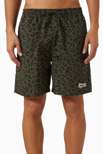 Leopard-print Swim Shorts