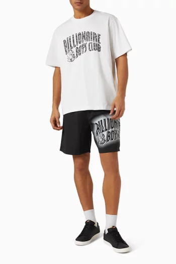 Leopard Arch Logo T-shirt in Cotton