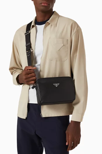 Shoulder Bag in Saffiano Leather