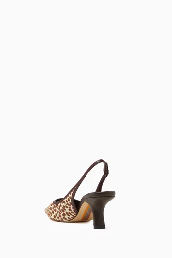 Bianka 60 Leopard-print Sling Pumps