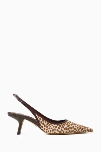 Bianka 60 Leopard-print Sling Pumps