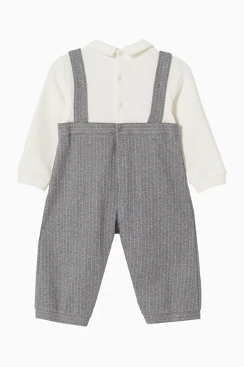 Pinstripe Romper in Cotton