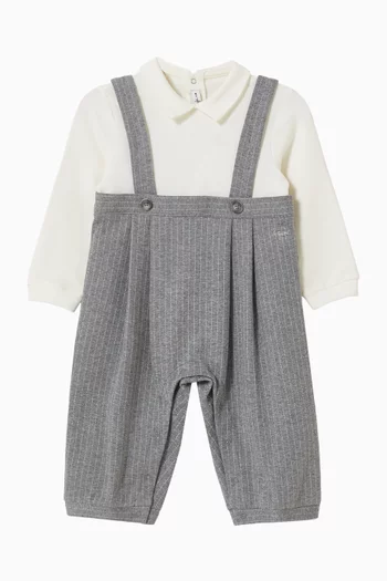 Pinstripe Romper in Cotton