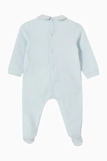 Teddy-print Sleepsuit