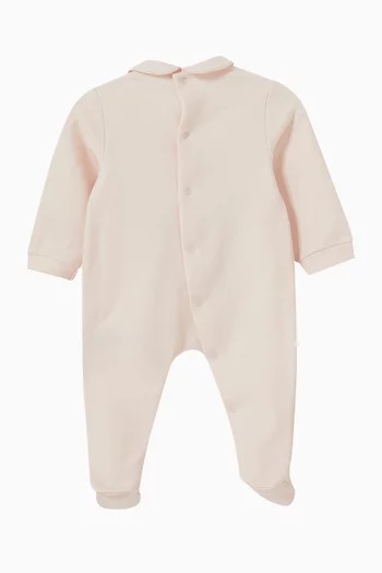 Teddy-print Sleepsuit