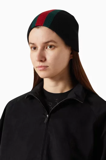 Web Beanie Hat in Wool