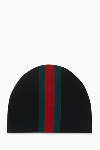 Web Beanie Hat in Wool