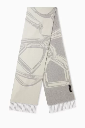 Horsebit Scarf in Jacquard Silk