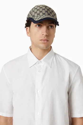 Baseball Hat in GG Cotton Canvas