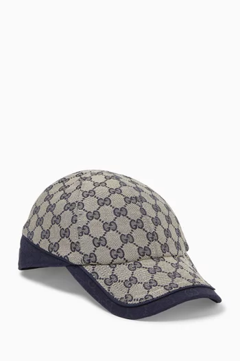 Baseball Hat in GG Cotton Canvas