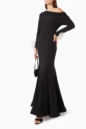 One-shoulder Mermaid Gown in Jersey