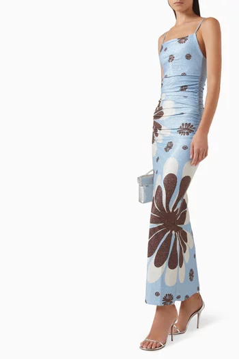 Kim Printed Dress in Viscose Blend