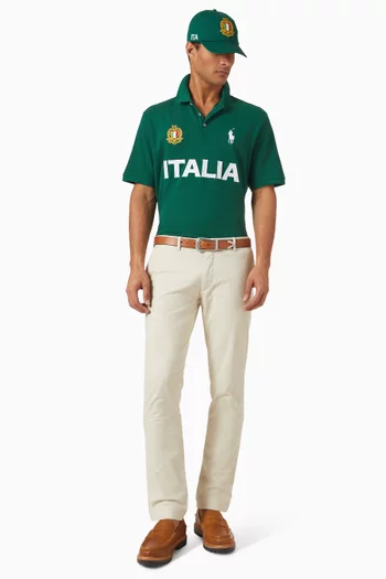 تي شيرت بولو بشعار ITALIA منسوج