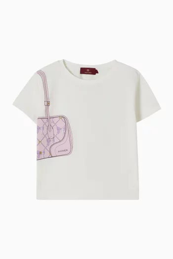 Side Crossbody Bag-print T-shirt in Cotton