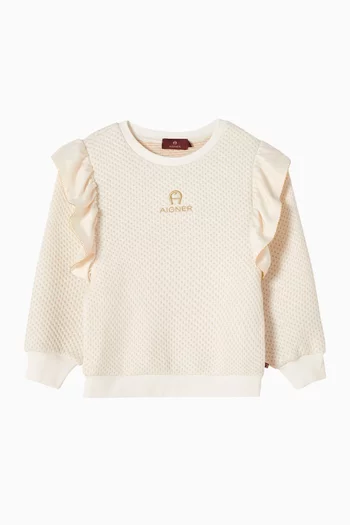 Ruffle Sleeve Sweatshirt
