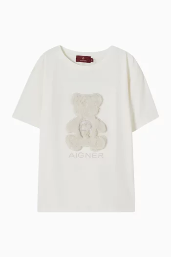 Teddy Bear Patch T-shirt in Cotton