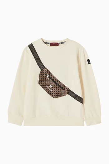 Crossbody Bag-print Sweatshirt