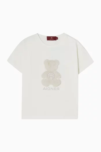 Teddy Bear Patch T-shirt in Cotton