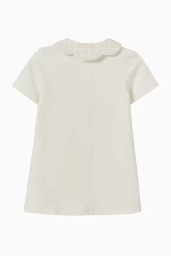 Scalloped Collar Polo Dress