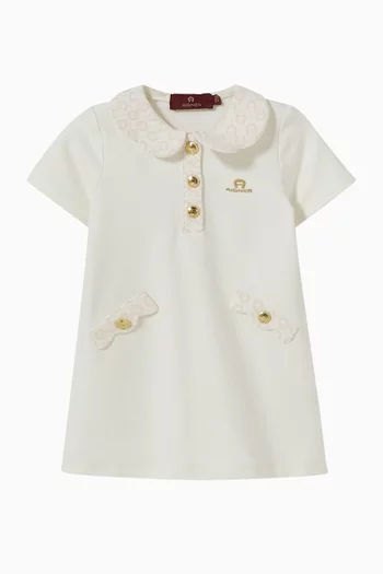 Scalloped Collar Polo Dress