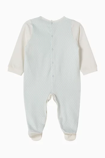Teddy Graphic-Print Sleepsuit