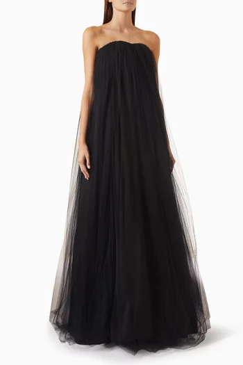 Corset Gown in Rayon-tulle