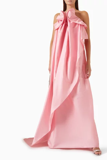 Twisted Boning Gown in Taffeta