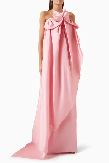 Twisted Boning Gown in Taffeta