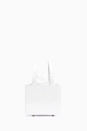 Small Triangle Bucket Bag in Leather