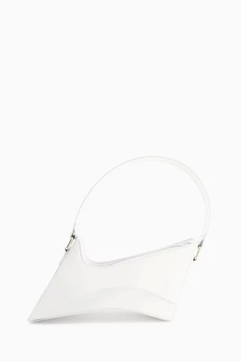 Small Wave Asymmetric Shoulder Bag in Leather