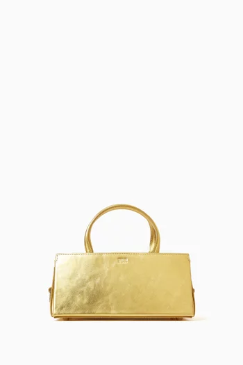 Small V2 Baguette Tote Bag in Leather