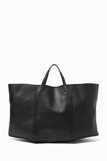 Small East West Tote Bag in Leather