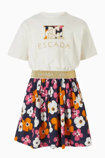 Logo Floral Dress