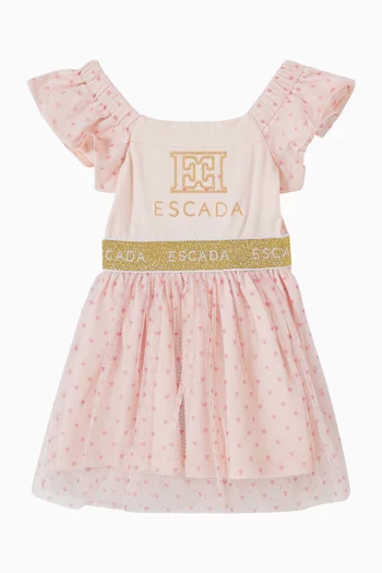 Logo Dress in Tulle