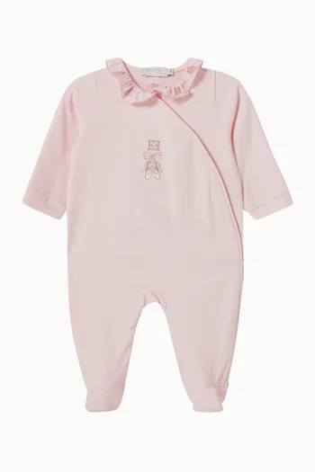 Ruffle-collar Sleepsuit
