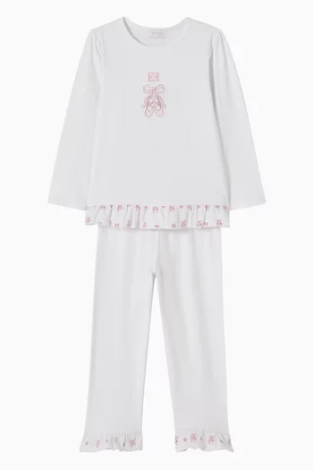 Bow-print Pyjama Set