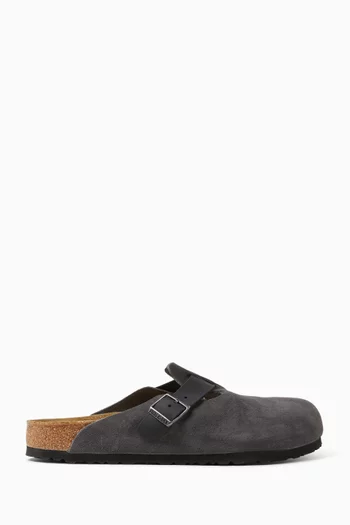 Boston Sandals in Suede & Oiled Leather